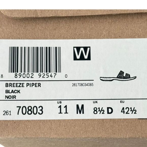 Clarks Cloudsteppers Breeze Piper Black Slide Sandals Women’s Size 11 Medium - Picture 11 of 11